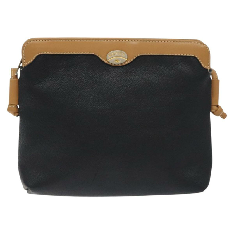 【日本直送】GUCCI 單肩包 皮革 黑色 正品 SW966-12