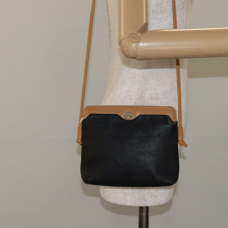 【日本直送】GUCCI 單肩包 皮革 黑色 正品 SW966-19