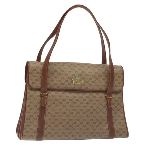 GUCCI 微型 GG Supreme 手提包 PVC 米金色 000 46 4857 授權 131143