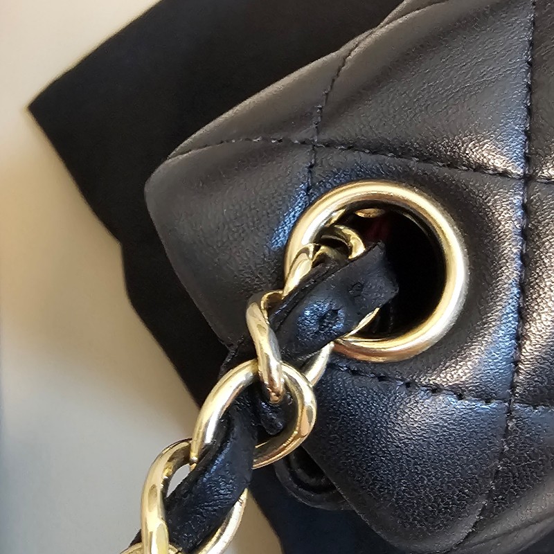 超甜❤️經典方胖 Chanel coco CF17 方胖黑金羊-18