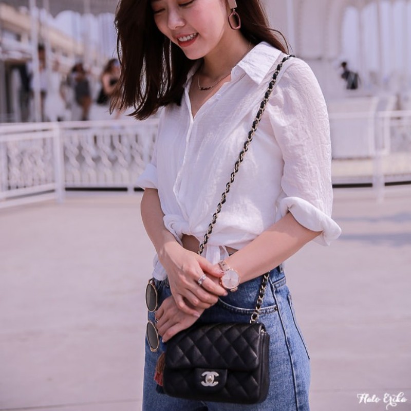 超甜❤️經典方胖 Chanel coco CF17 方胖黑金羊-3