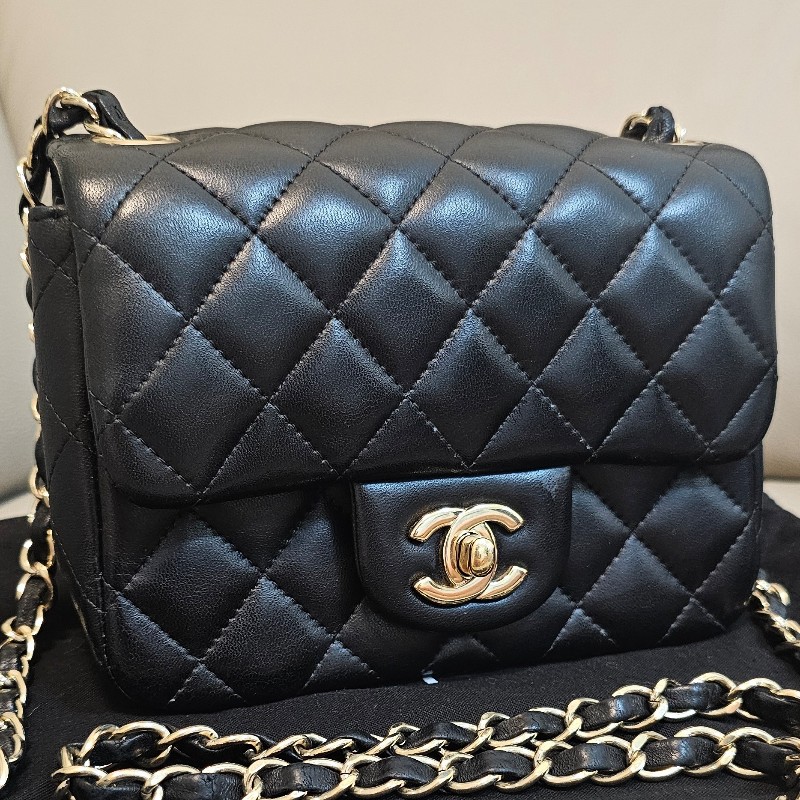 超甜❤️經典方胖 Chanel coco CF17 方胖黑金羊-4
