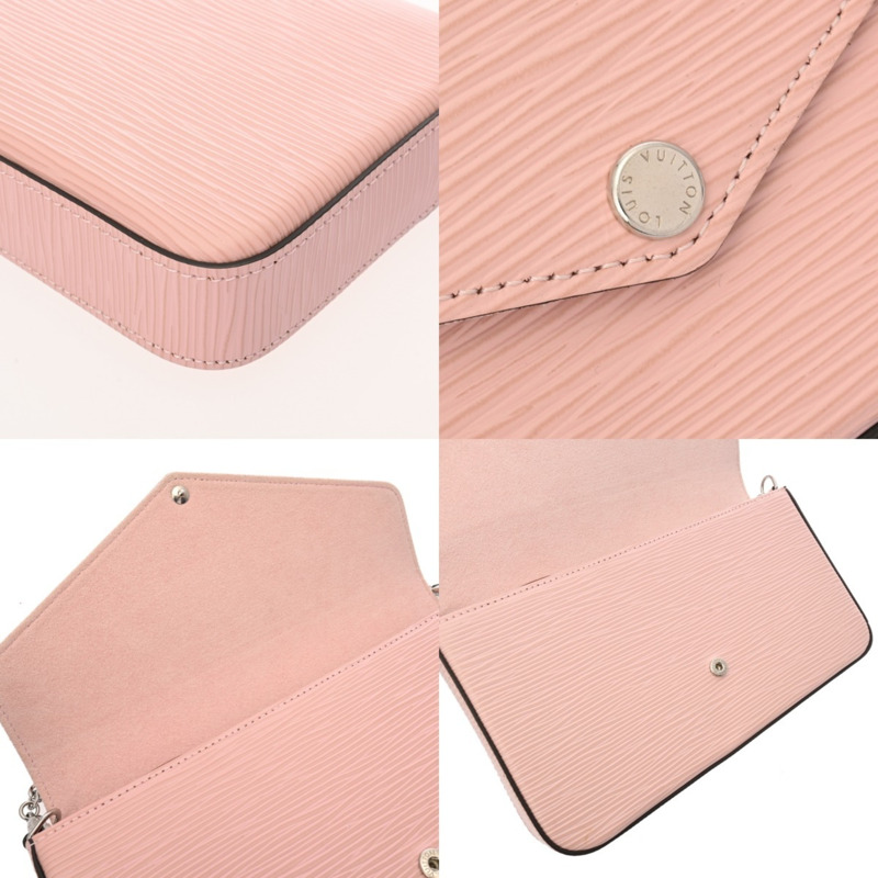 LOUIS VUITTON Epi Pochette Felicie Rose Ballerine M62467 女士皮革單肩包 A-8