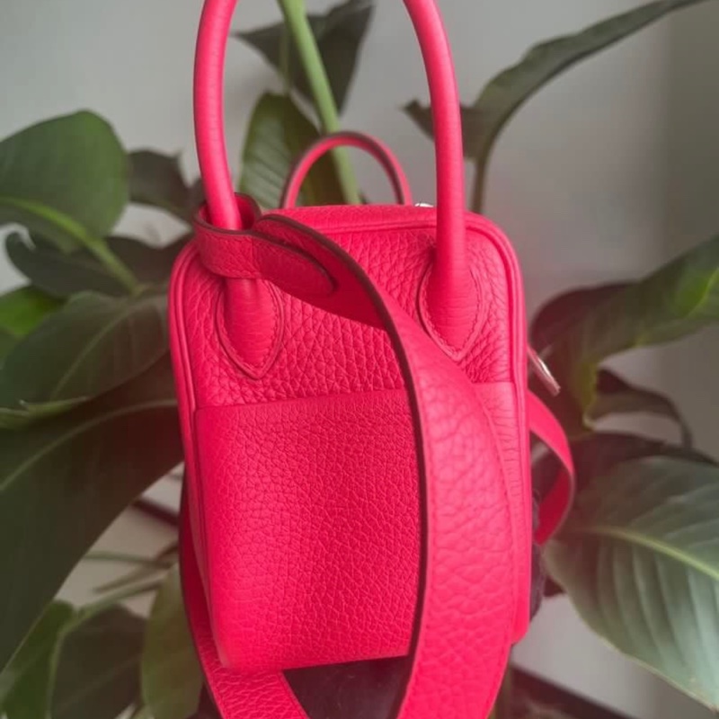 Hermes❤️Mini Lindy一代❤️I6極致粉銀扣🌟99新🌟TC皮🌟-4
