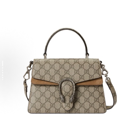 GUCCI古馳 Dionysus 雙虎頭鎖扣 單肩斜挎手提包 小號 女款