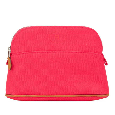 Hermes Bolide Pouch 20 Hibiscus 粉紅 Cotton 女款包 HERMES