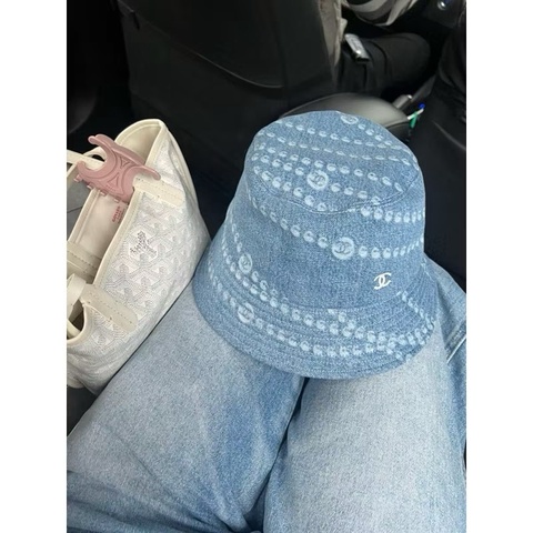 Chanel 25P 牛仔漁夫帽#M