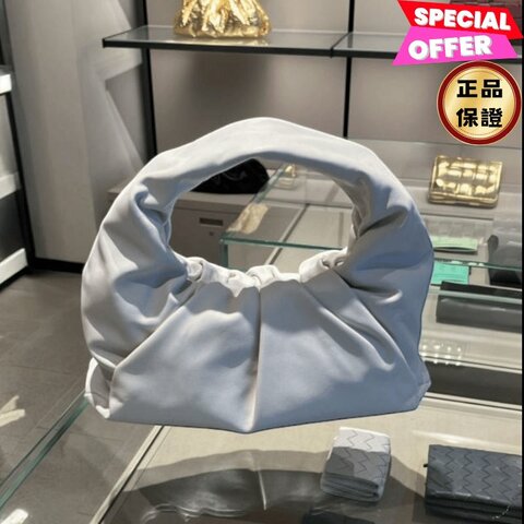 ✨義大利總倉限時出清-8月3號截止✨Bottega Veneta 610524 柔軟小牛皮Jodie 牛角包 白色