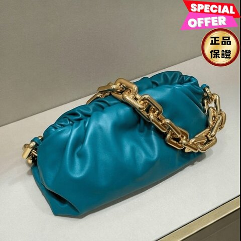 ✨義大利總倉限時出清-8月3號截止✨Bottega Veneta 620230 BV Chain 金鍊雲朵包｜野鴨綠
