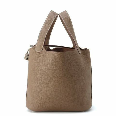 愛馬仕 (Hermes) 手提包 Picotin Lock PM Etoupe Taurillon Clemence U 印章