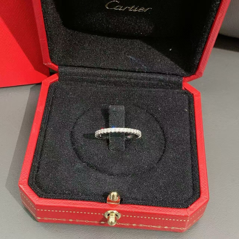 Cartier卡地亚 ETINCELLE DE CARTIER系列 白金满钻戒指-1