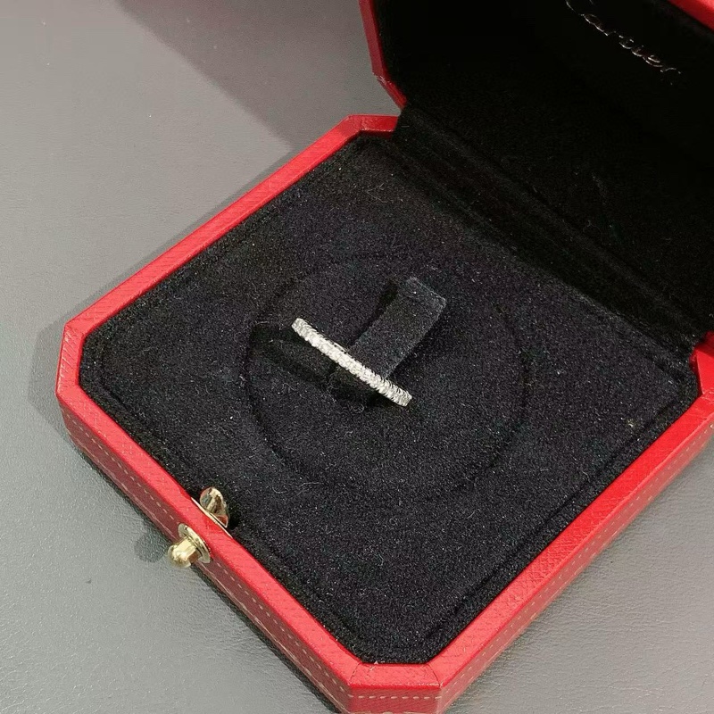 Cartier卡地亚 ETINCELLE DE CARTIER系列 白金满钻戒指-2