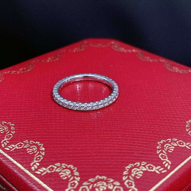 Cartier卡地亚 ETINCELLE DE CARTIER系列 白金满钻戒指-3