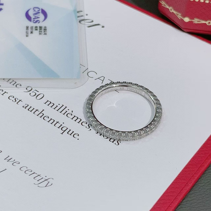 Cartier卡地亚 ETINCELLE DE CARTIER系列 白金满钻戒指-5