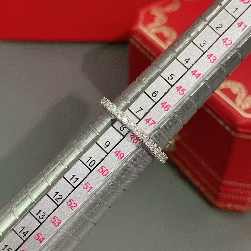 Cartier卡地亚 ETINCELLE DE CARTIER系列 白金满钻戒指-6