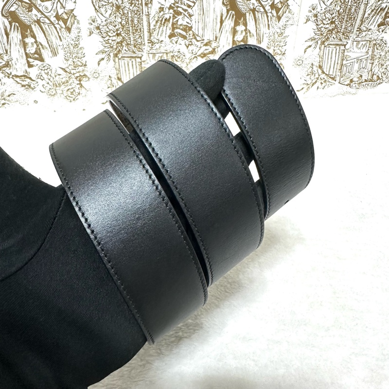 GUCCI  #老花皮帶 #黑皮帶  雙面雙面 老花拼黑牛皮 #雙面皮帶-19