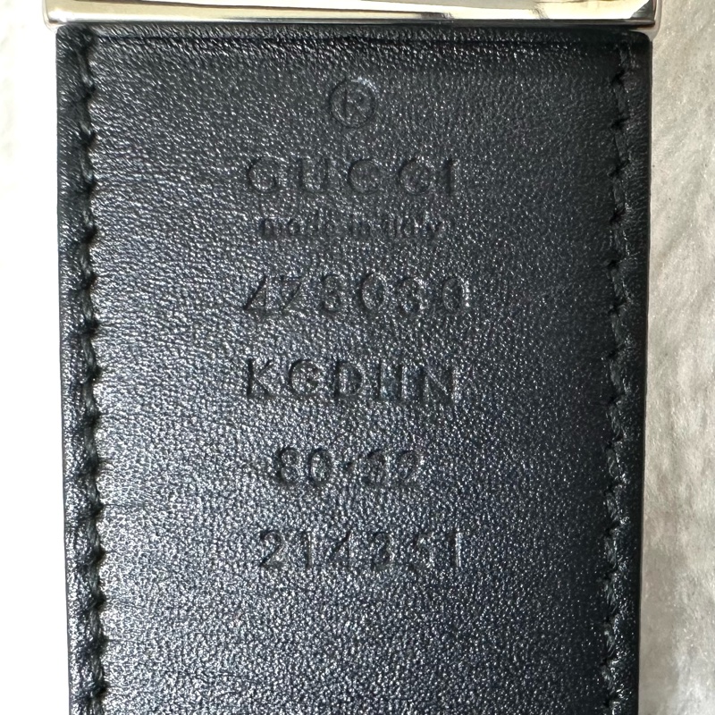 GUCCI  #老花皮帶 #黑皮帶  雙面雙面 老花拼黑牛皮 #雙面皮帶-21