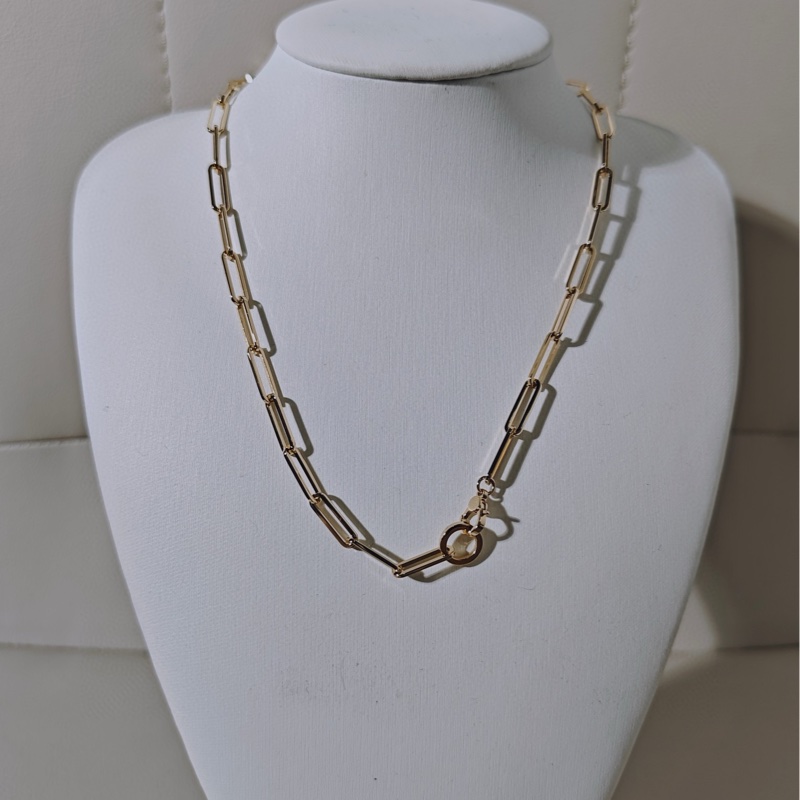 Hermes爱马仕 Kelly Chain 18K黄金满钻Chocker项链-8