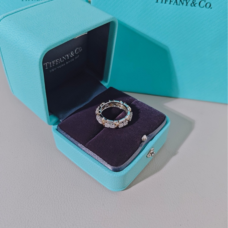 Tiffany蒂芙尼 Jean Schlumberger by Tiffany系列 Sixteen Stone十六石钻石戒指-2