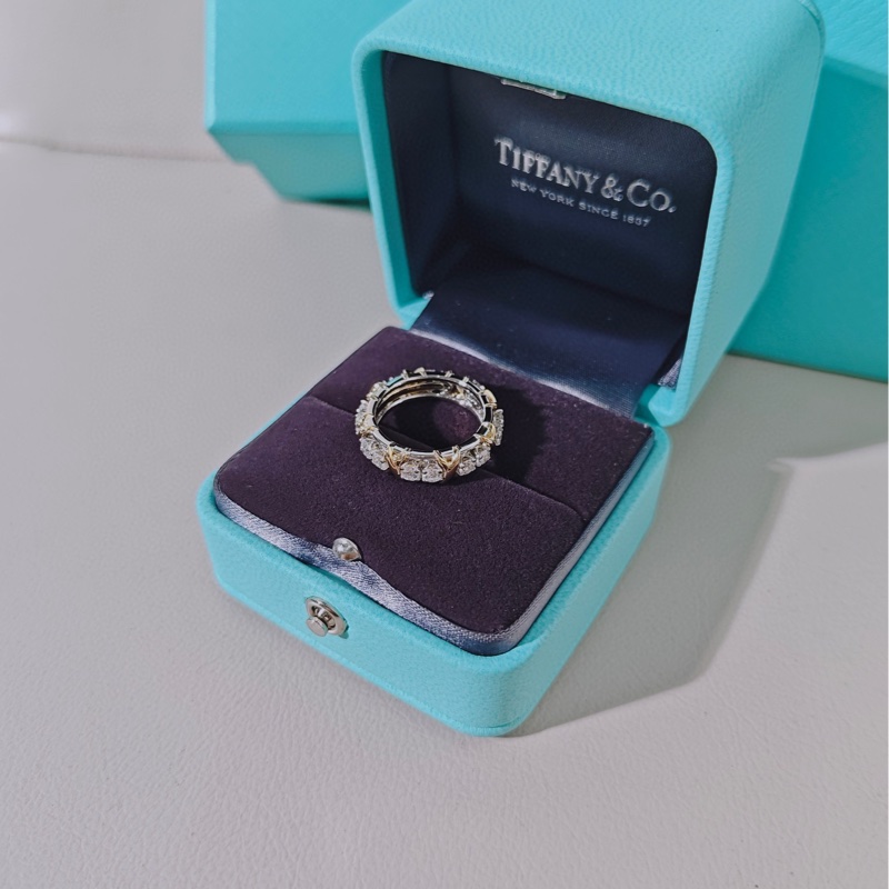 Tiffany蒂芙尼 Jean Schlumberger by Tiffany系列 Sixteen Stone十六石钻石戒指-3
