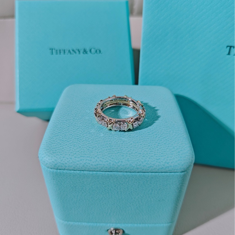 Tiffany蒂芙尼 Jean Schlumberger by Tiffany系列 Sixteen Stone十六石钻石戒指-4