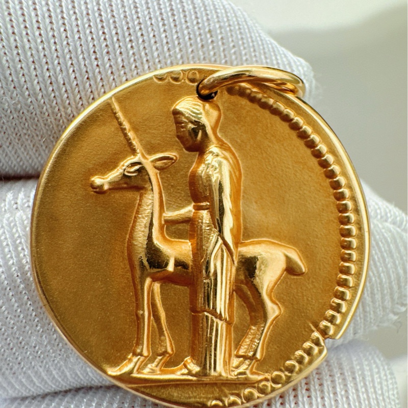 VCA梵克雅宝 zodlaque星座系列 18k黄金 处女座吊坠-3