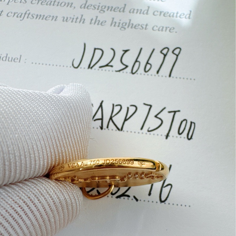 VCA梵克雅宝 zodlaque星座系列 18k黄金 处女座吊坠-7