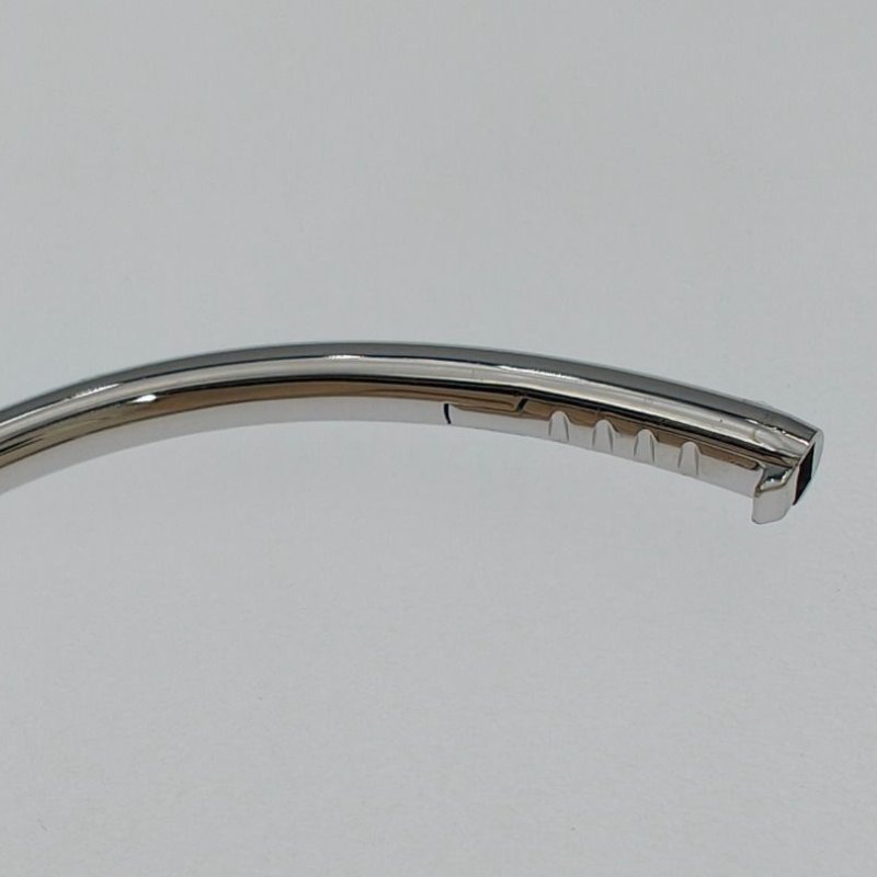 Cartier 卡地亞 juste un clou 18K白金 粗版頭尾鑽石手環 Size 16 Bracelet-8