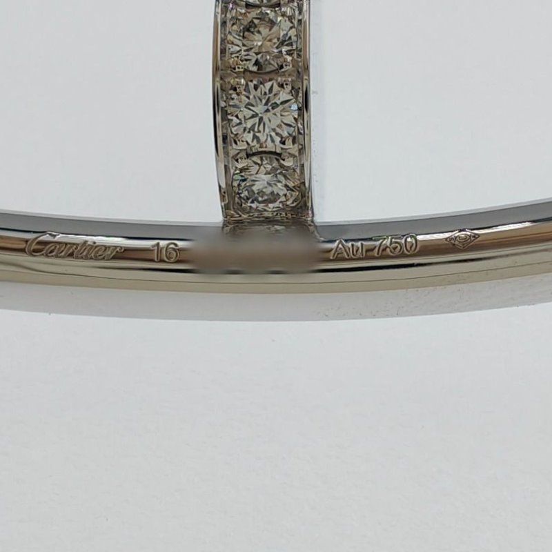 Cartier 卡地亞 juste un clou 18K白金 粗版頭尾鑽石手環 Size 16 Bracelet-9