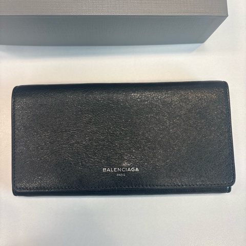 Balenciaga 巴黎世家 仿舊羊皮翻蓋扣式長夾