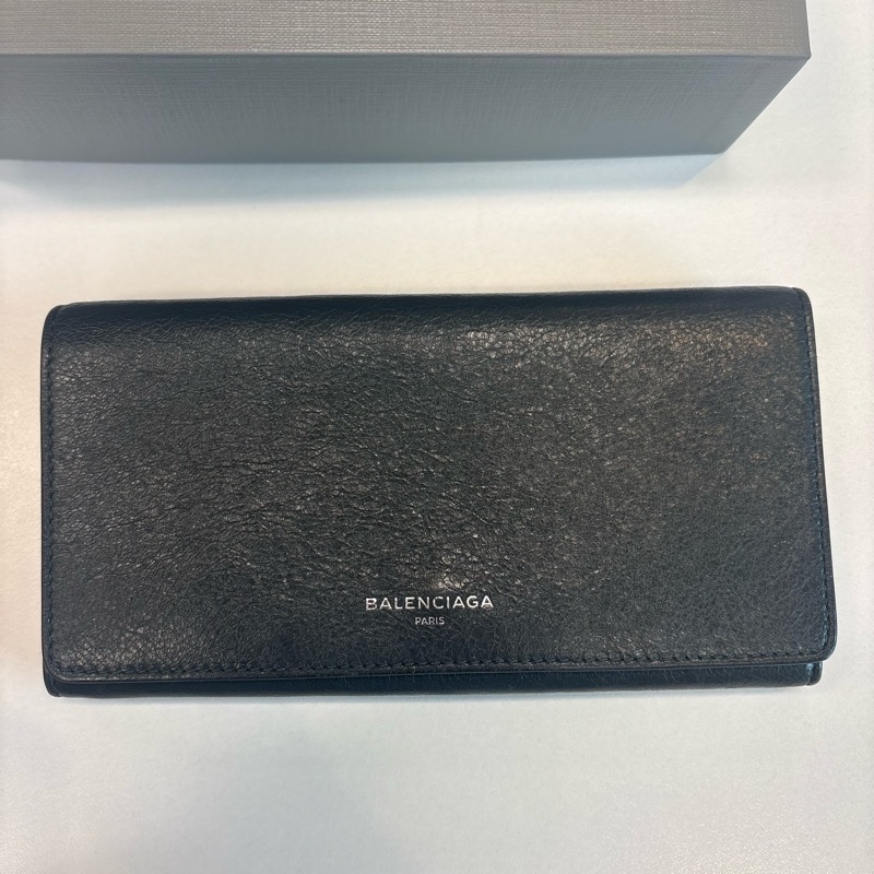 Balenciaga 巴黎世家 仿舊羊皮翻蓋扣式長夾-0