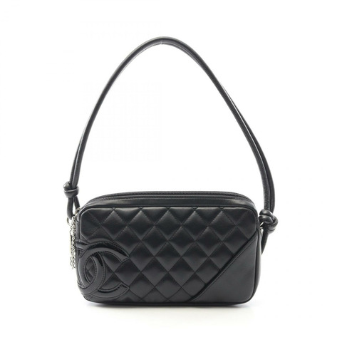 CHANEL 康朋單肩包 手提包 A25175 漆皮 黑色 二手 女款 SHW