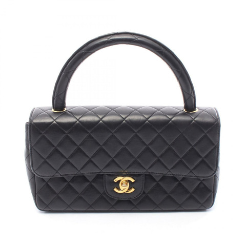 CHANEL Matelasse Parent 手提包 小羊皮 黑色 二手 女士 GHW CC Coco
