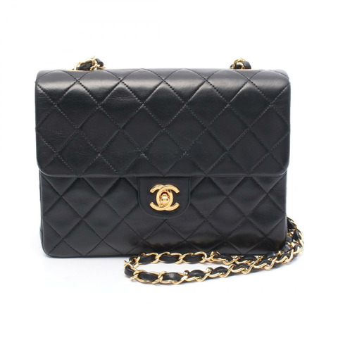 CHANEL 迷你 Matelasse 20 鏈條單肩包 A01163 小羊皮 黑色 二手 GHW