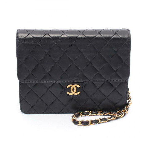 CHANEL Matelasse 單瓣鏈單肩包 A03569 小羊皮 黑色 二手
