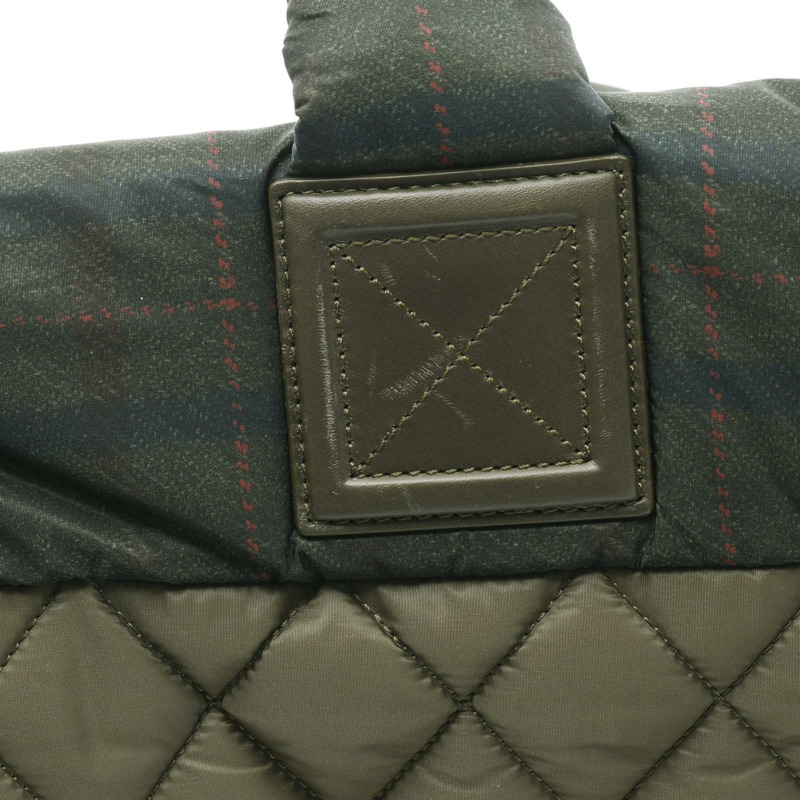 CHANEL Coco Cocoon MM 托特包 手提包 A48611 尼龍皮革 卡其色 二手 女款 SHW CC-6