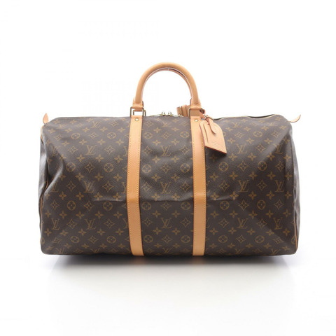 LOUIS VUITTON Keepall 55 旅行手提包 M41424 字母帆布 二手 LV