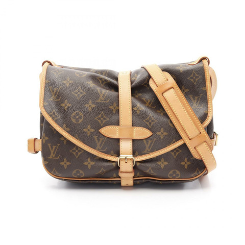 LOUIS VUITTON Saumur 30 斜背包 M42256 字母帆布 二手 LV