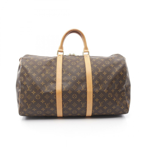 路易威登 Keepall 50 旅行行李袋手提包 M41426 字母帆布 二手 LV