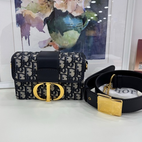 Dior 迪奧 蒙田mini box老花盒子包 复古優雅 乾淨利落，19編碼 閒置