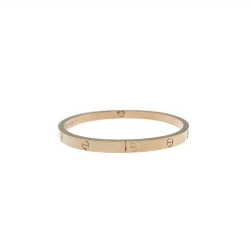 Cartier 卡地亞 love 18K玫瑰金 窄版無鉆手環 Size 16 Bracelet-3