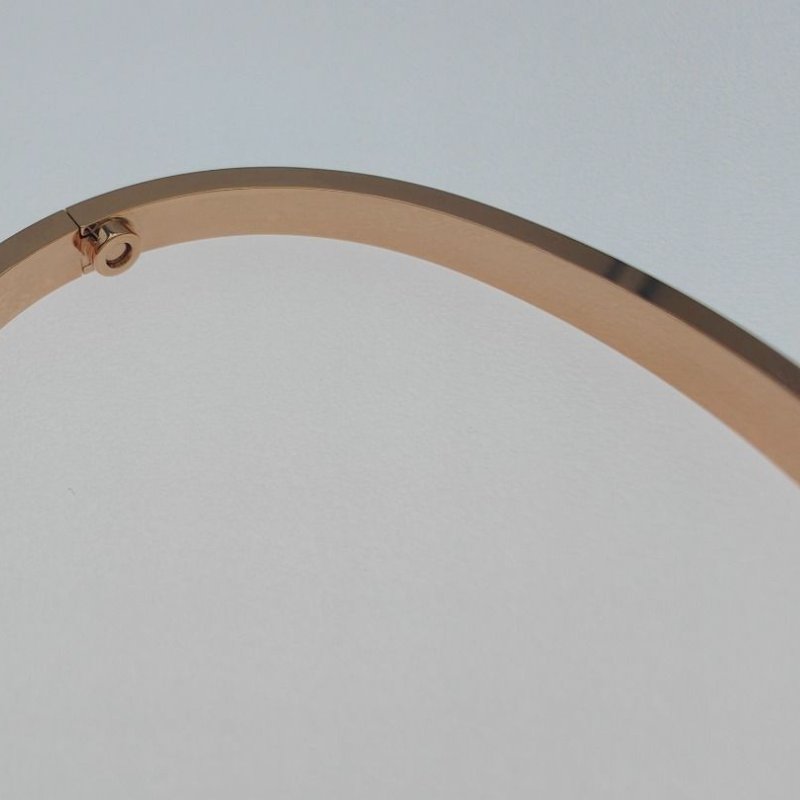 Cartier 卡地亞 love 18K玫瑰金 窄版無鉆手環 Size 16 Bracelet-6