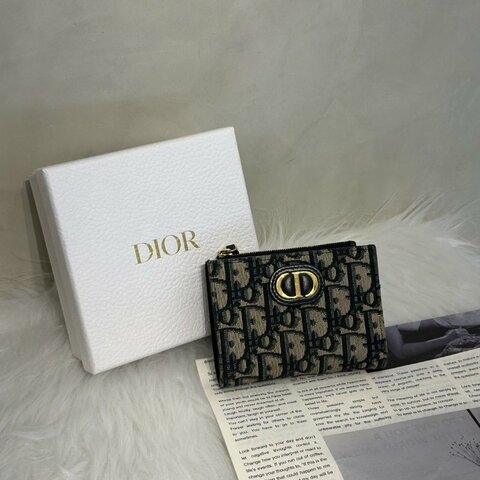 DIOR 30 Montaigne Dahlia 老花雙折短夾