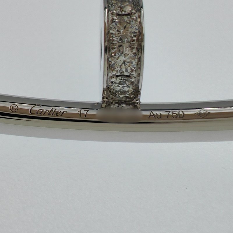 Cartier 卡地亞 juste un clou 18K白金 粗版頭尾鑽石手環 Size 17 Bracelet-9