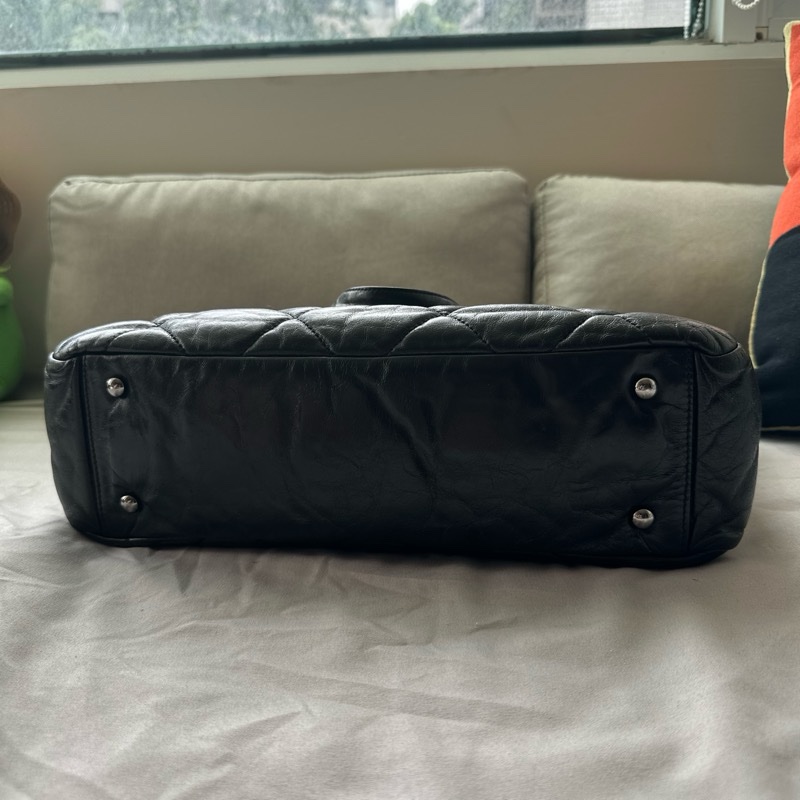 Chanel 香奈兒黑色托特包/泡芙包/機場包/鍊條包/vintage-9