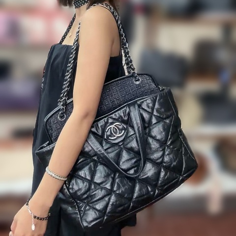 Chanel 香奈兒黑色托特包/泡芙包/機場包/鍊條包/vintage