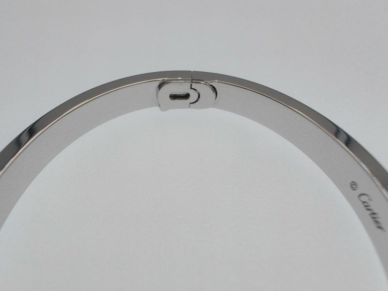 Cartier 卡地亞 love 18K白金 寬版滿天星鑽石手環 Size 18 Bracelet-8