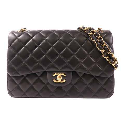 CHANEL 羊皮皮革Maxi Classic金扣鏈帶肩背袋