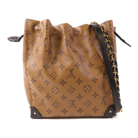 LOUIS VUITTON Monogram Reverse Noe Trunk PM金扣手挽肩背兩用袋