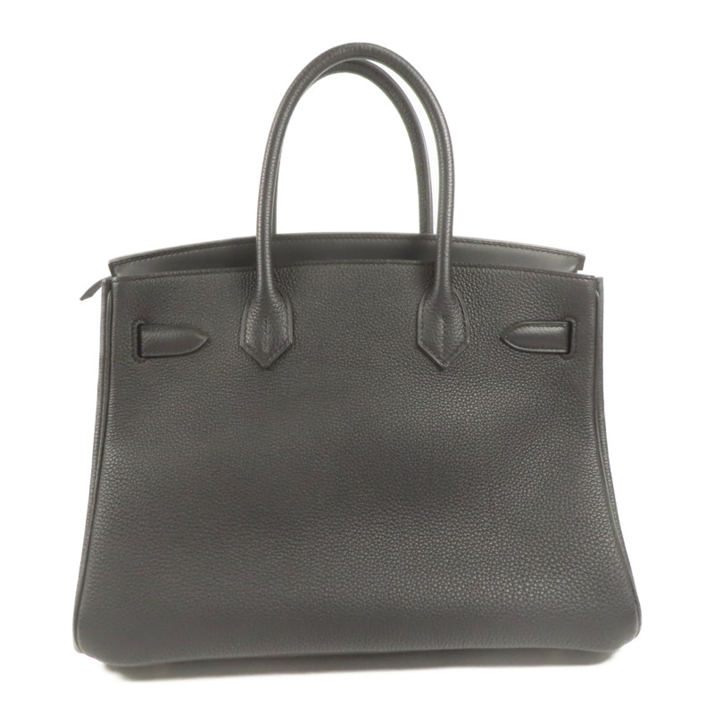 HERMES Togo皮革Birkin 30金扣手挽袋Black-1
